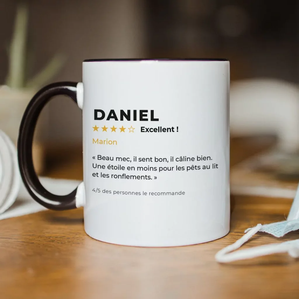 Mug personnalisé avis client