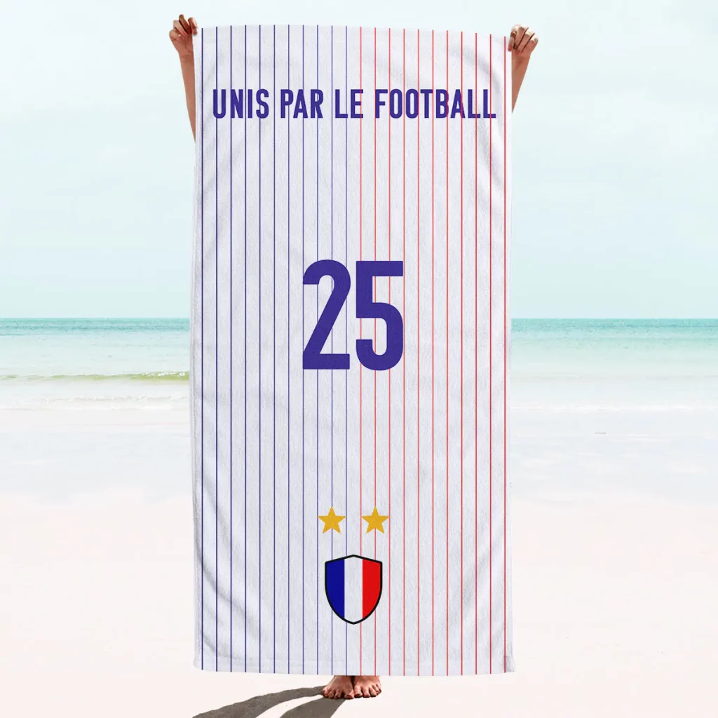 Serviette personnalisée équipe de football