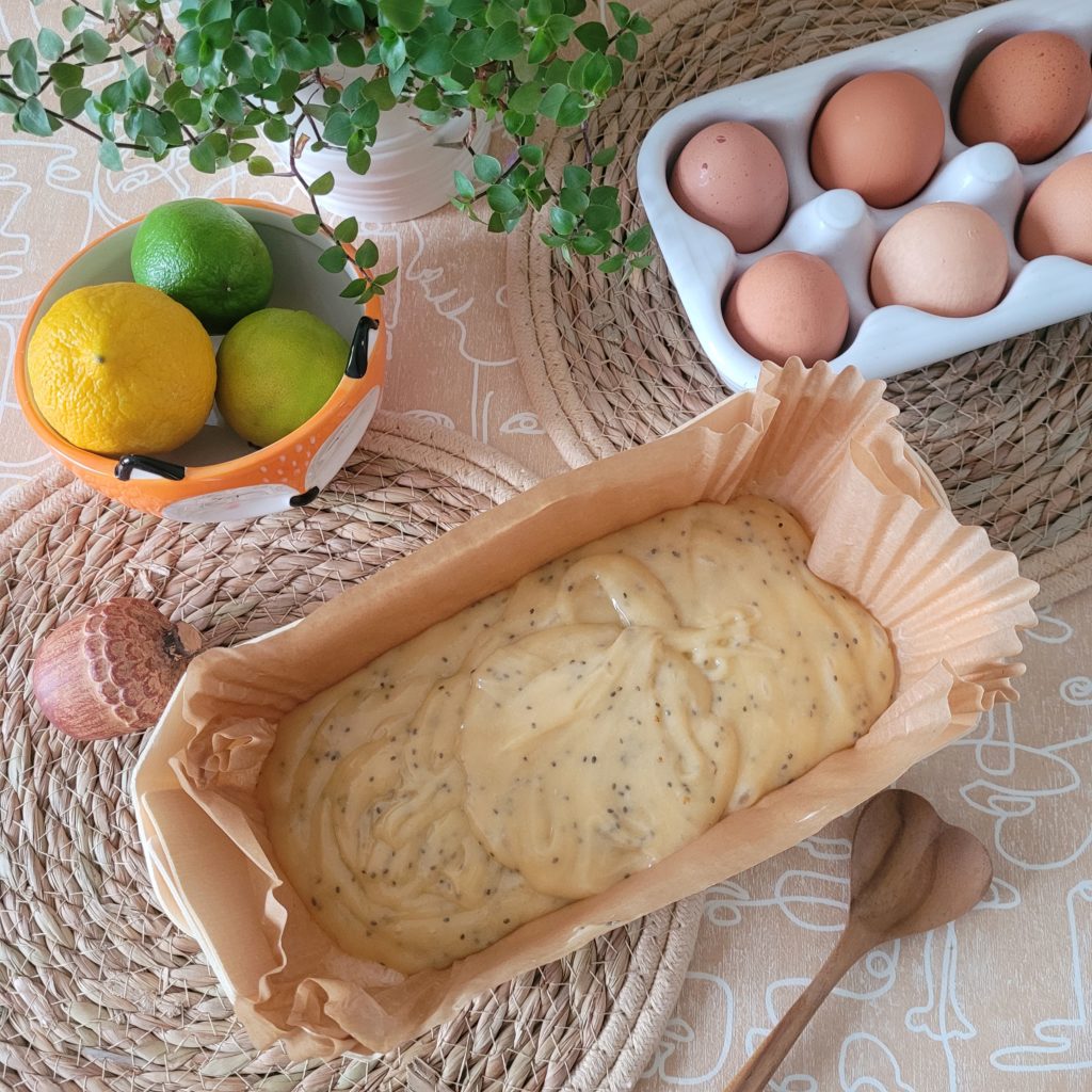 Cake au citron en préparation 