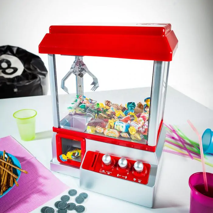 GOODS+GADGETS Candy Grabber Supreme - Distributeur Automatique de Bonbons  Machine à saisir Les Bonbons Machine à Jouer avec câble USB