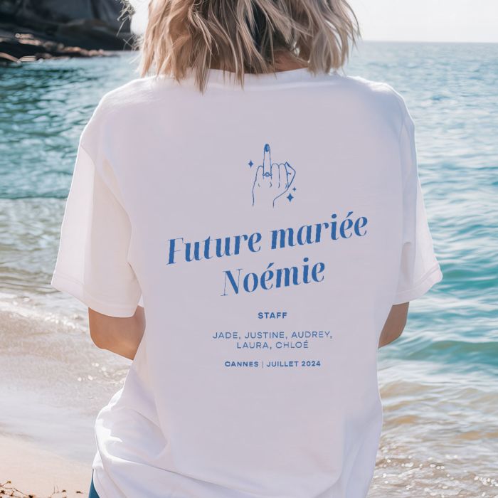 T-shirt personnalisé mariée avec symbole et texte