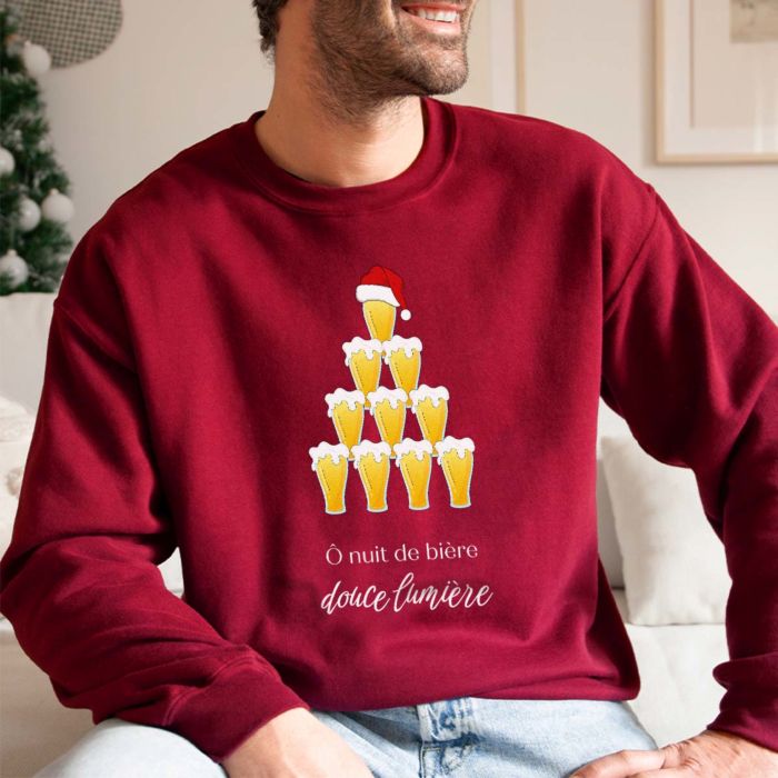 Pull de Noël personnalisé Bière