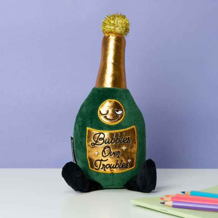 Peluche bouteille de champagne