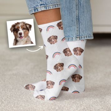 Chaussettes personnalisées avec visage style cartoon