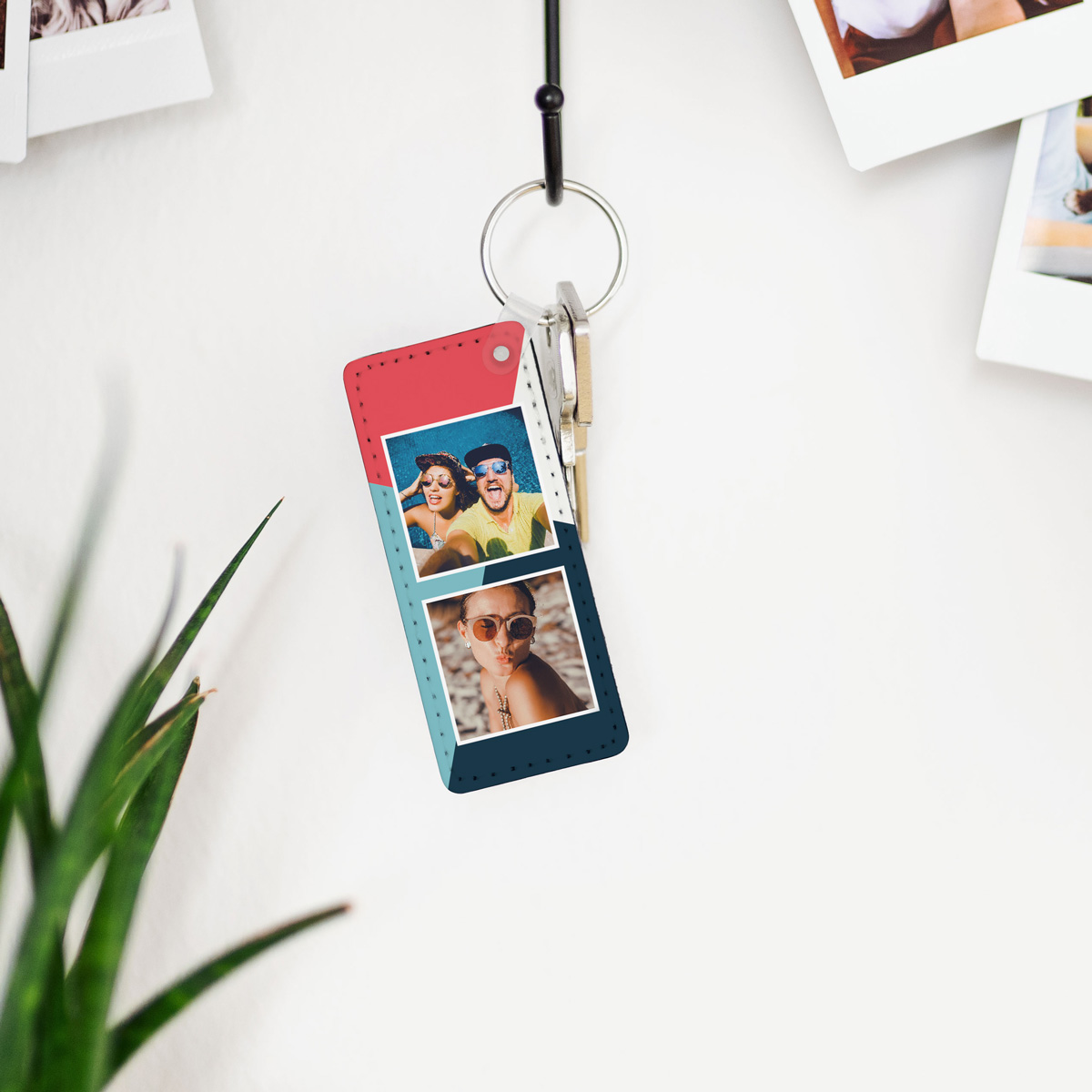 Porte-clés Personnalisé avec 2 Photos, Cadeaux hommes, Cadeaux copain, Cadeaux frère, Petits cadeaux